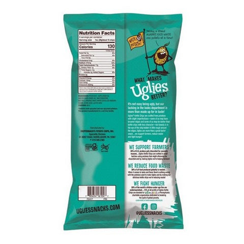 Uglies, Kettle Potato Chips Salt And Vinegar, 6 Oz(Case Of 12)