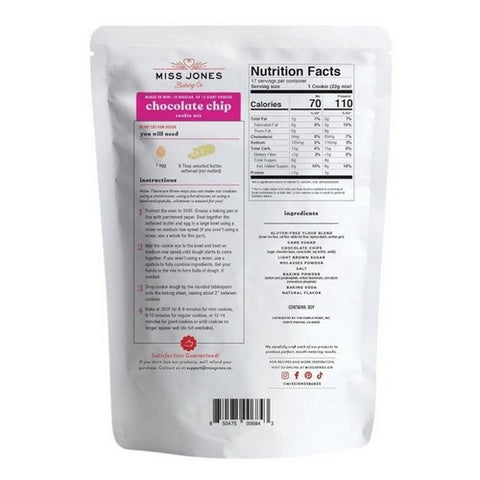 Miss Jones Baking Co, Organic Chocolate Chip Cookie Mix, 13 Oz(Case Of 6)