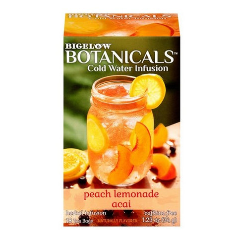 Bigelow, Botanical Cold Water Infusion Peach Lemonade Acai, 1.23 Oz(Case Of 6)