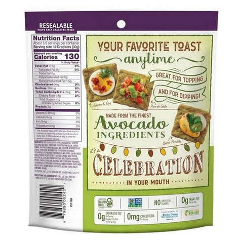Crunchmaster, Avocado Toast Salt And Pepper Crackers, 3.54 Oz(Case Of 12)
