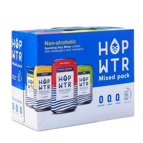 Hop Water, Sparkling Hop Water Variety, 144 Oz(Case Of 2)