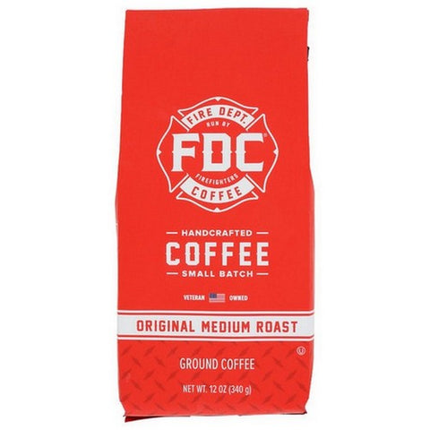 Fire Department Coffee, Original Medium Roast Ground Coffee, 12 Oz(Case Of 6)