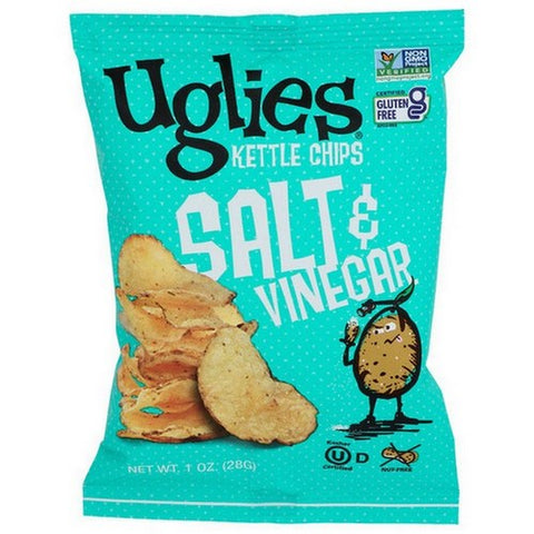 Uglies, Kettle Salt Vinegar Potato Chips, 1 Oz(Case Of 32)