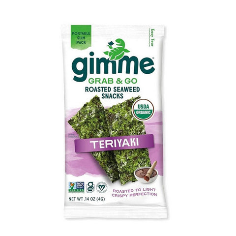 Gimme, Organic Teriyaki Roasted Seaweed Snacks, 0.7 Oz