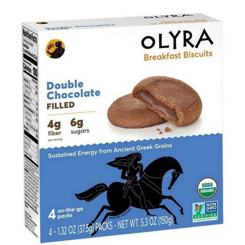 Olyra, Double Chocolate Filled Breakfast Biscuits, 5.3 Oz(Case Of 6)