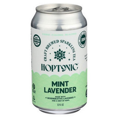 Hoptonic, Mint Lavender Sparkling Tea, 12 Oz(Case of 12)