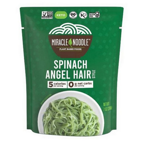 Miracle Noodle, Spinach Angel Hair Style, 7 Oz(Case Of 6)