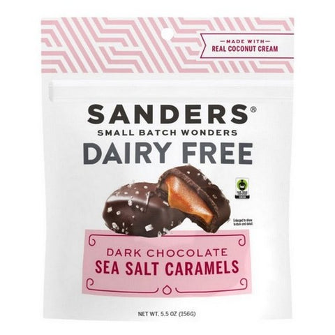 Sanders, Caramel Dark Chocolate Dairy Free, 5.5 Oz(Case Of 6)