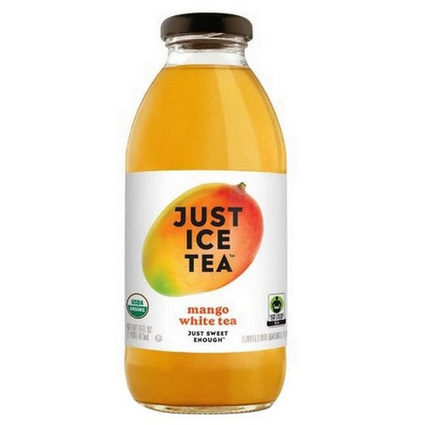 Just Ice Tea, Organic Mango White Tea, 16 Oz(Case Of 12)