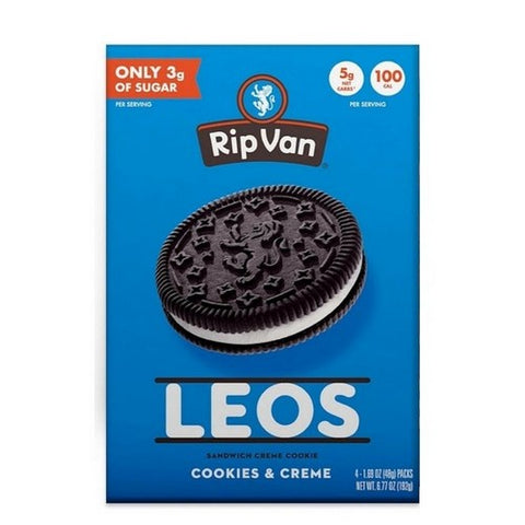 Rip Van, Leos Cookies And Cream Cookies, 6.77 Oz(Case Of 6)