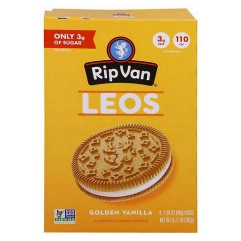 Rip Van, Leos Golden Vanilla Cookies, 6.77 Oz(Case Of 6)