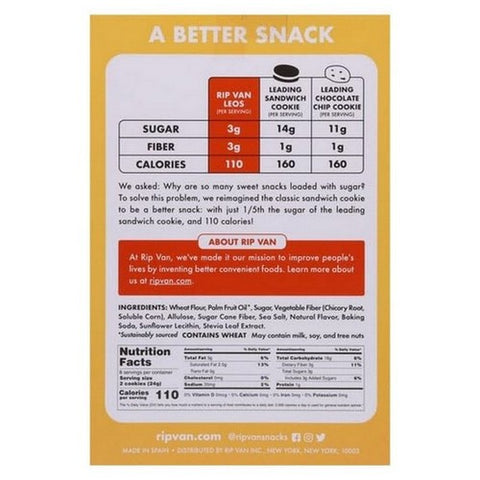 Rip Van, Leos Golden Vanilla Cookies, 6.77 Oz(Case Of 6)