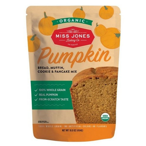 Miss Jones Baking Co, Organic Pumpkin Bread Muffin Cookie And Pancake Mix, 16 Oz(Case Of 6)