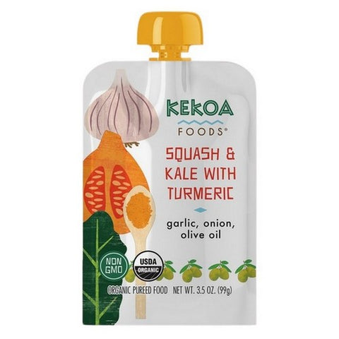 Kekoa, Squash And Kale With Turmeric Squeeze Pouch, 3.5 Oz(Case Of 6)