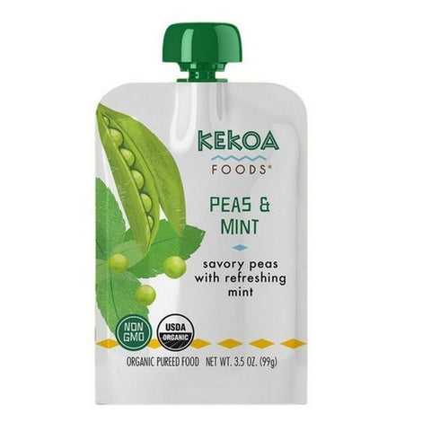Kekoa, Peas And Mint Squeeze Pouch, 3.5 Oz(Case Of 6)