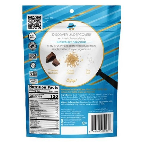 Undercover Quinoa, Dark Chocolate Plus Sea Salt, 2 Oz (Case Of 12)