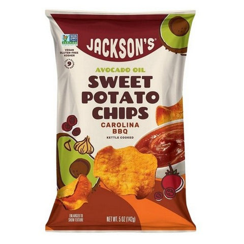 Jacksons Chips, Sweet Potato Chips Coconut Oil Carolina BBQ, 5 Oz (Case Of 12)