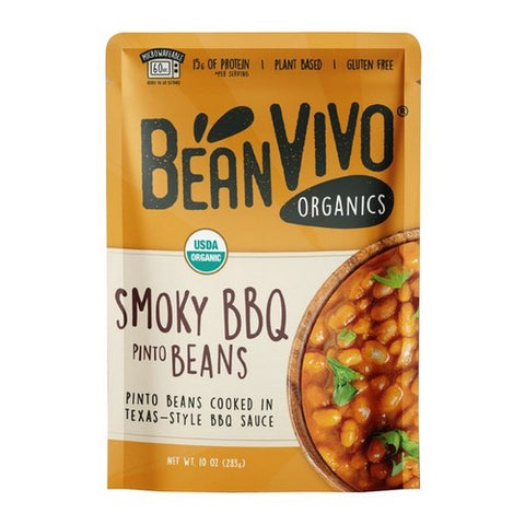 Beanvivo, Organic Pinto Beans Smoky BBQ, 10 Oz (Case Of 6)