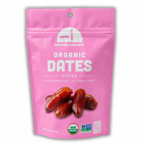 Mavuno Harvest, Organic Pitted Dates, 4 Oz (Case Of 6)