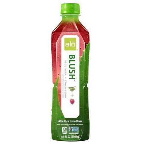 Alo, Blush Aloe Vera Plus Strawberry Juice Drink, 16.9 Oz (Case Of 12)