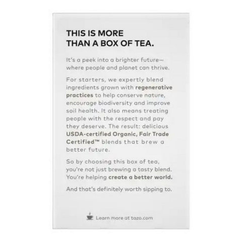 Tazo, Regenerative Organic Awake English Breakfast Tea, 16 Bags (Case Of 6)