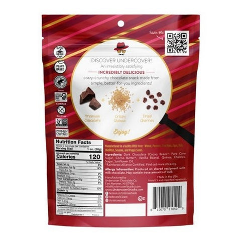 Undercover Quinoa, Quinoa Dark Chocolate And Cherries Crisps, 2 Oz (Case Of 12)