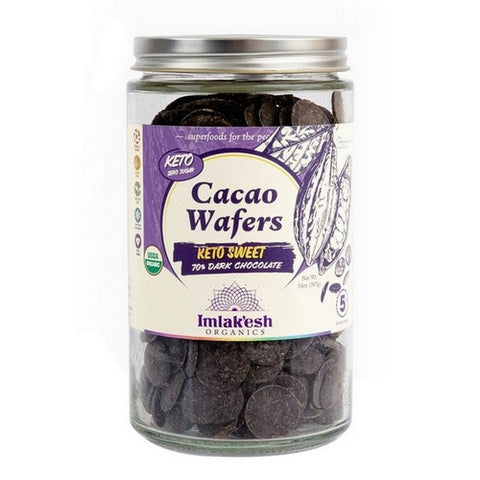 Imlakesh Organics, Cacao Wafers Keto Sweet, 14 Oz (Case Of 6)