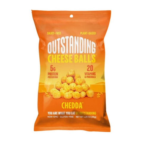 Outstanding, Balls Cheese Cheddar, 1.25 Oz (Case Of 8)