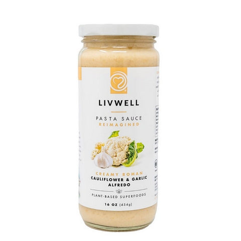 Livwell Foods, Roman Cauliflower Alfredo Sauce, 16 Oz (Case Of 6)