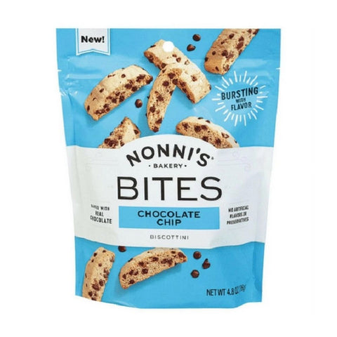Nonnis, Chocolate Chip Biscottini Bites, 4.8 Oz (Case Of 6)
