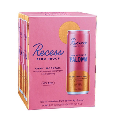 Recess, Grapefruit Paloma Craft Mocktail, 4 PK (Case Of 6)
