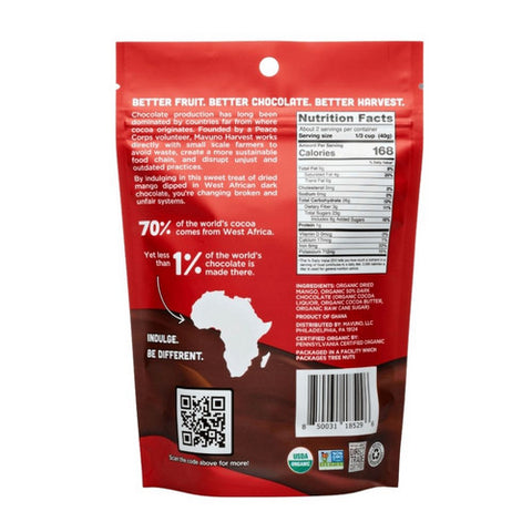 Mavuno Harvest, Organic Dried Mango Dipped In Dark Chocolate, 3 Oz (Case Of 6)