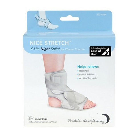 Brownmed, Plantar Fasciitis Night Splint Nice Stretch X-Lite One Size Fits Most Hook and Loop Closure Left or, 1 Count