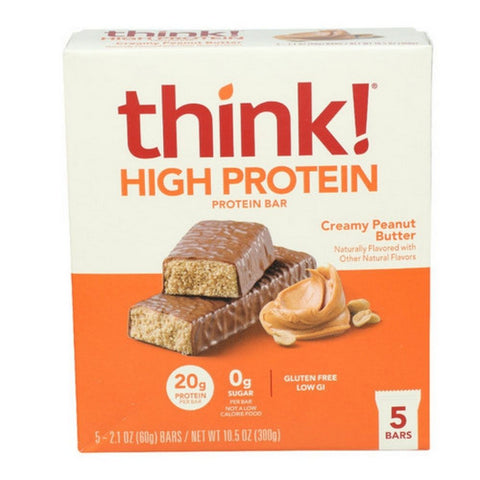 Think Thin, High Protein Creamy Peanut Butter Bars, 10.5 Oz(Case Of 6)