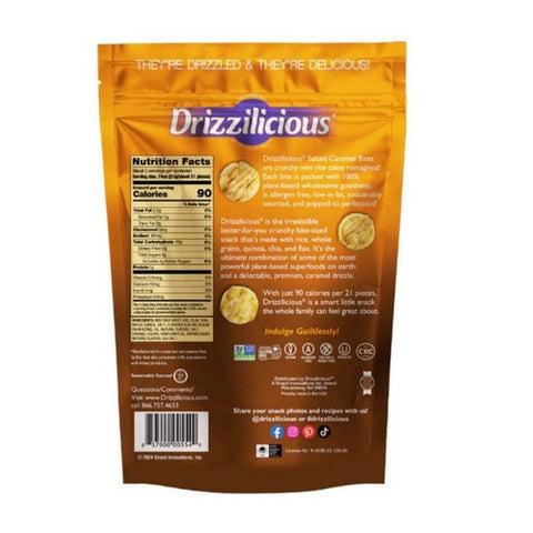 Drizzilicious, Mini Rice Cakes Salted Caramel, 4 Oz(Case Of 6)