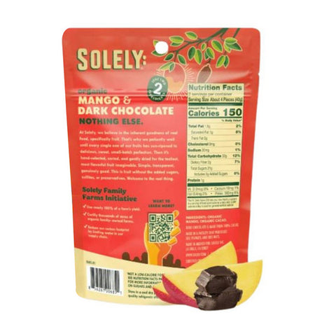 Solely, Organic Dried Fruit Mango Strips, 2.8 Oz(Case Of 8)