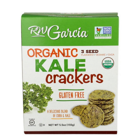 Rw Garcia, Organic Crackers 3 Seed Kale, 5.5 Oz(Case Of 6)