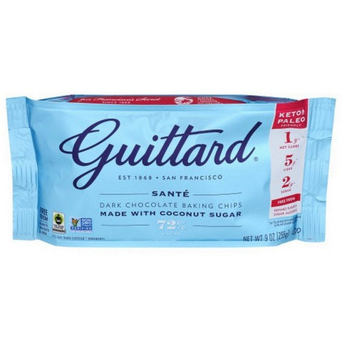 Guittard, Sante 72% Dark Chocolate Baking Chips, 9 Oz(Case Of 12)