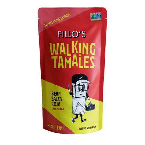 Fillos, Walking Tamales Bean Salsa Roja, 4 Oz(Case Of 7)