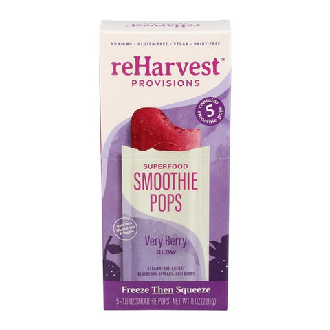 Very Berry Glow Superfood Smoothie Pops 8 Oz(Case Of 6) by Reharvest