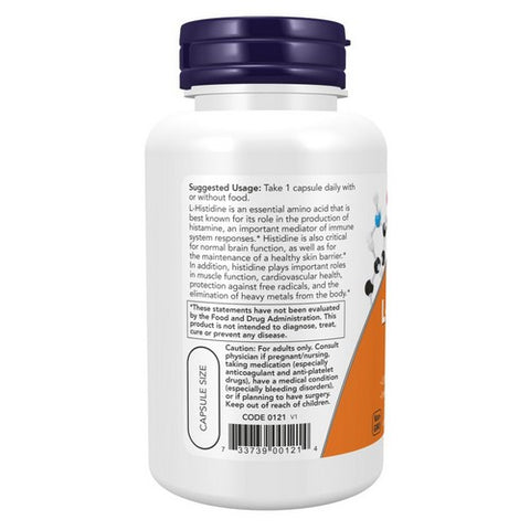 Now Foods, L-Histidine, 600 Mg, 60 VegCaps