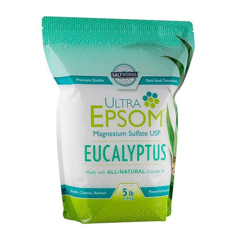 SaltWorks, Ultra Epsom Salt Eucalyptus, 5 Lb