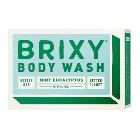 Brixy, Body Wash Bar Mint Eucalyptus, 4 Oz