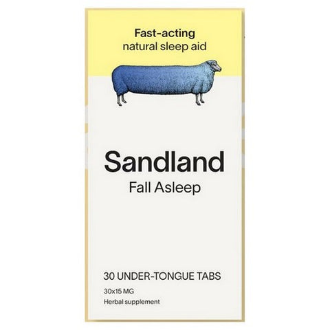 Sandland, Fall Asleep Herbal Supplement with Melatonin, 30 Tablets