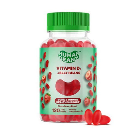 Human Beanz, Vitamin D3 Strawberry Blast, 120 Count