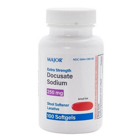 Major Pharmaceuticals, Docusate Sodium, 100 Softgels