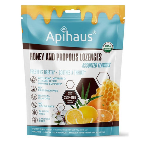 Apihaus, Honey & Propolis Assorted, 20 Lozenges