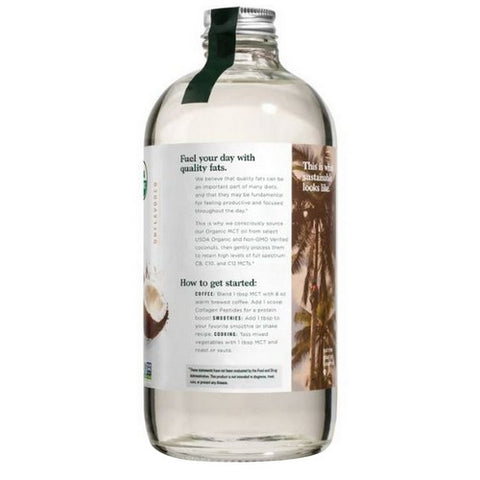 Natural Force, Organic MCT Oil Unflavored, 16 Oz