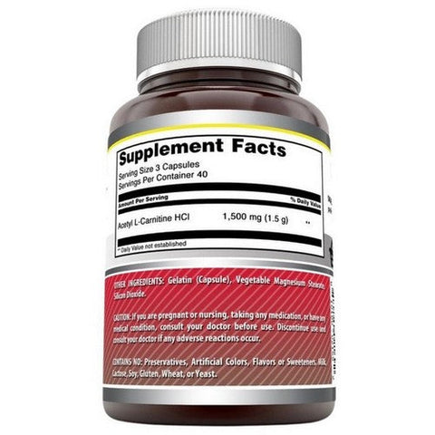 Amazing Nutrition, Amazing Formulas Acetyl L-Carnitine, 1500 Mg, 1500 Mg Amazing Nutrition