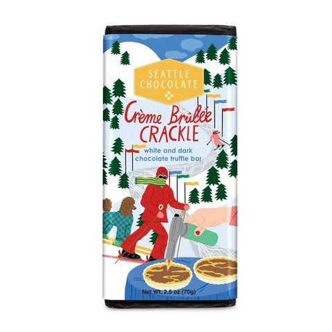 Seattle Chocolate Co., Creme Brulee Crackle Truffle Bar, 2.5 Oz